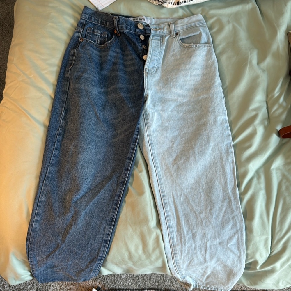 Blue Savvy multi color boyfriend fit women’s jeans, size S